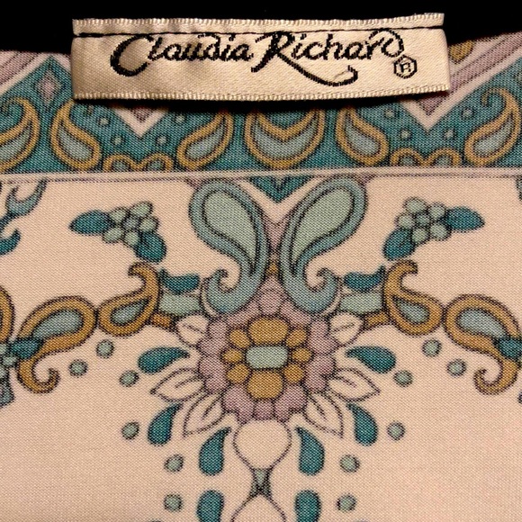 Claudia Richard Bohemian Square Design Polyester Top/Shirt - Picture 6 of 6